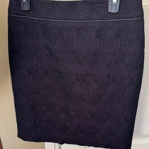 Ann Taylor Black Textured Pencil Skirt